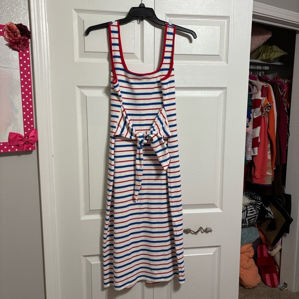 AMERICANA - Great for the 4th of July
White Birch StripedTerry cloth dress